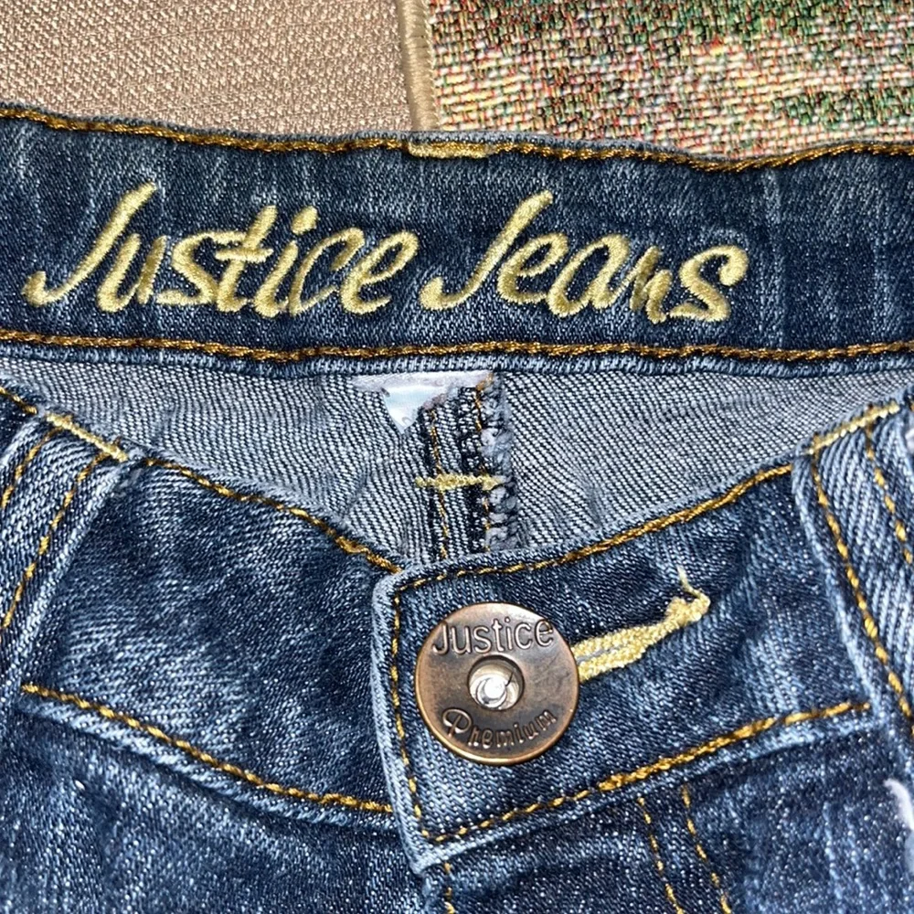 Justice Girls Rolled Bottom Jean Shorts sz 10